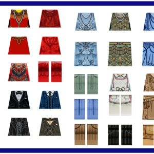 TheBrickGuru's custom 1920s LEGO Minifigure Sticker Sheet for historical cities